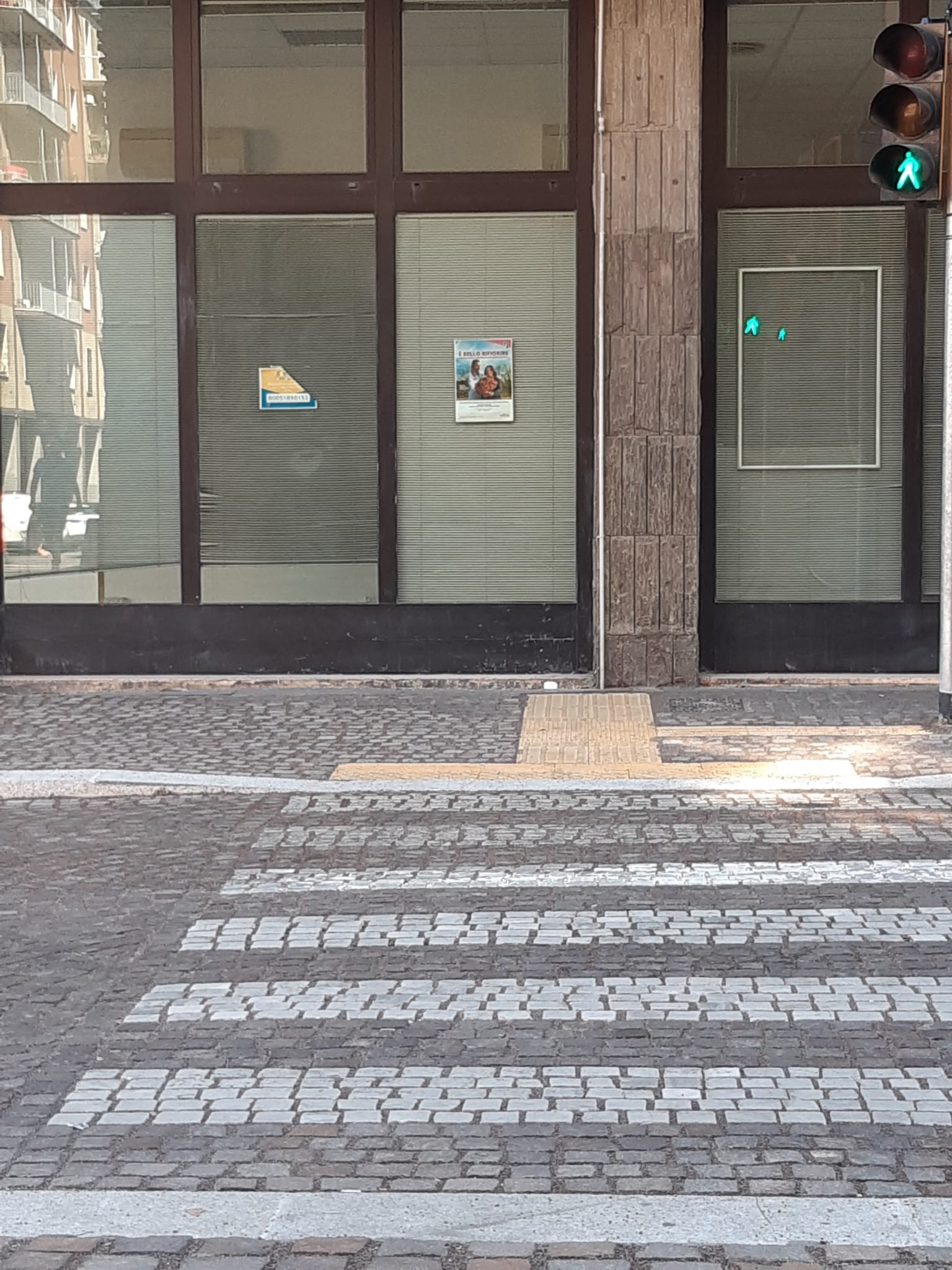 Rampa con percorso tattile